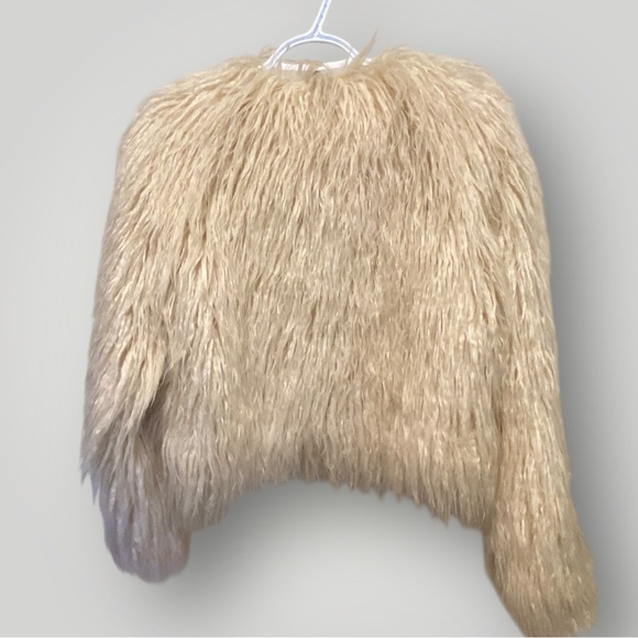 Dynamite Shaggy Faux Fur Jacket Cream Glam Layer - Picture 4 of 8